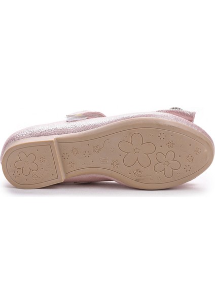 Papyon Taşlı Cırtlı Kız Çocuk Babet Ayakkabı 254 Vakko Pudra indirimleri
