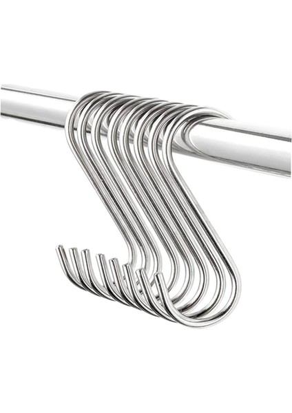 20 Adet 3 mm 7,5 cm ''s'' Kanca, Havlu, Eşarp, Saksı, Çanta, Ofis ve Mağazada Kullanılan Kancalar