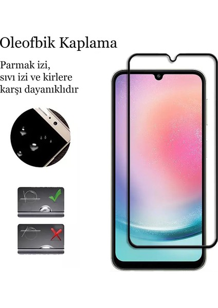 Samsung Galaxy A24 Kırılmaz Cam 5d Tam Kaplayan 9h Temperli Ekran Koruyucu