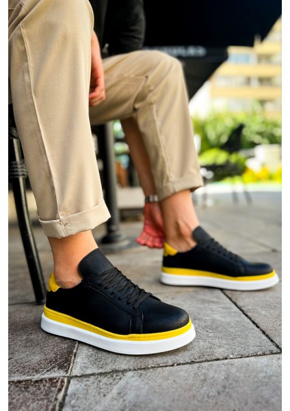 CH979 Santoni Gbt Spor Erkek Ayakkabı Siyah/Sarı fiyatları
