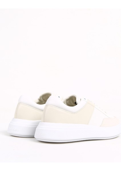 Calvin Klein Beyaz Erkek Sneaker Low Top Lace Up Lth