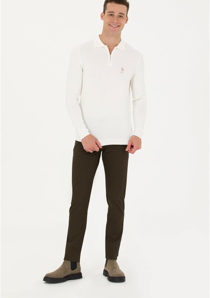 Normal Bel Normal Paça Slim Fit Koyu Haki Erkek Pantolon MICEL23K