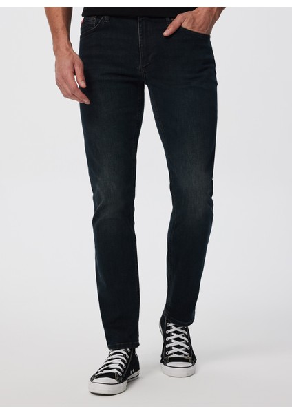 Normal Bel Slim Straight Erkek Denim Pantolon 241 Lcm 121035 Jagger Ferb Cab Dark