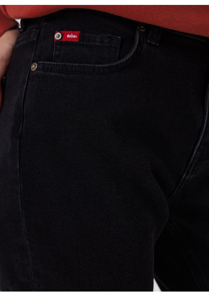Yüksek Bel Boru Paça Straight Siyah Kadın Denim Pantolon 241 Lcf 121022 Funny Easter Black fırsatları