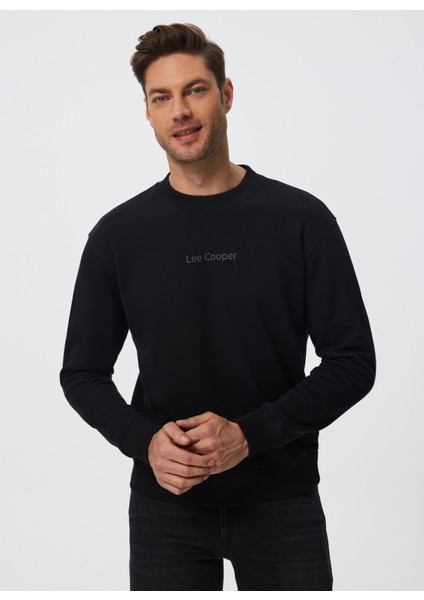 Bisiklet Yaka Siyah Erkek Sweatshırt 241 Lcm 241018 Dorre Sıyah