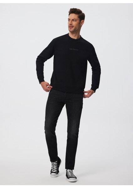 Bisiklet Yaka Siyah Erkek Sweatshırt 241 Lcm 241018 Dorre Sıyah