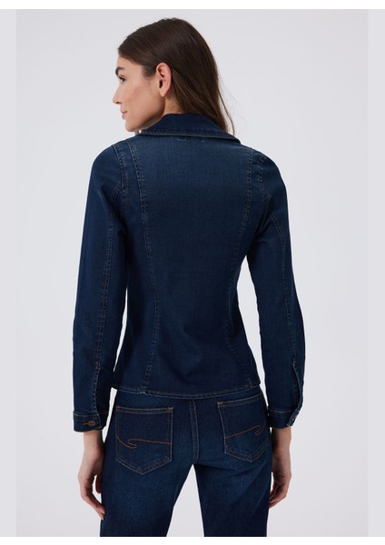 Lee Cooper Standart Klasik Yaka Mavi Kadın Gömlek 241 Lcf 141002 Mısty 1 Denım modelleri