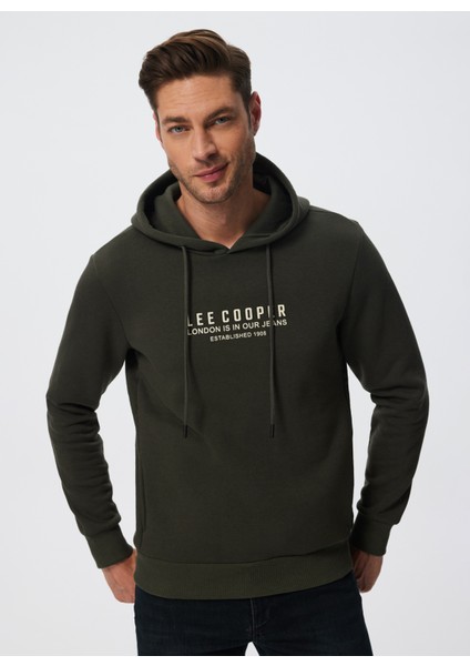Kapüşon Yaka Haki Erkek Sweatshırt 241 Lcm 241001 Faust Hakı