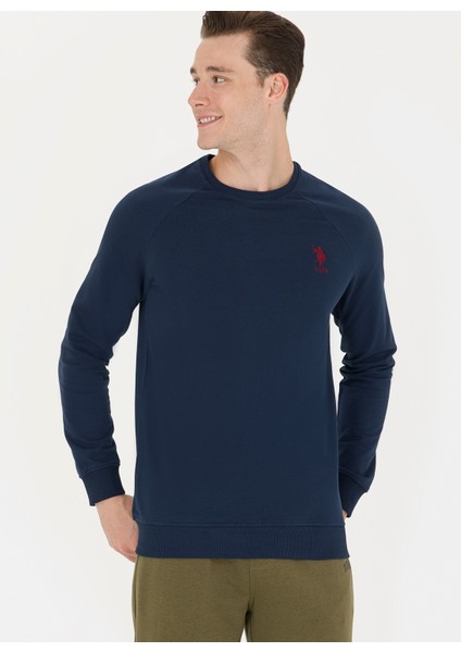 U.s. Polo Assn. Bisiklet Yaka Lacivert Erkek Sweatshırt GRARDOSK023