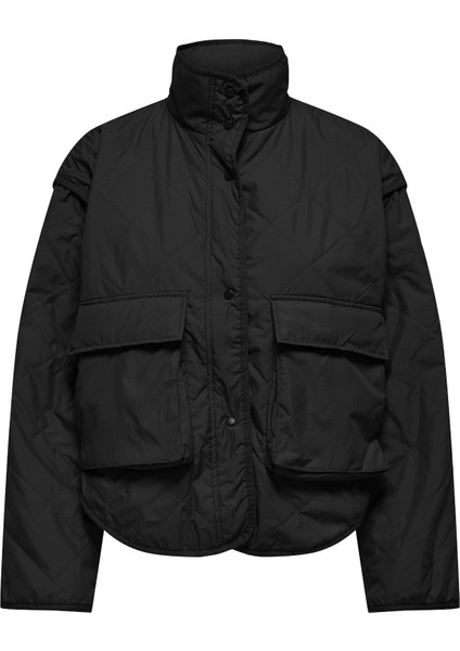 Siyah Kadın Mont Onlsaga Quılted Short Jacket cc Otw modelleri
