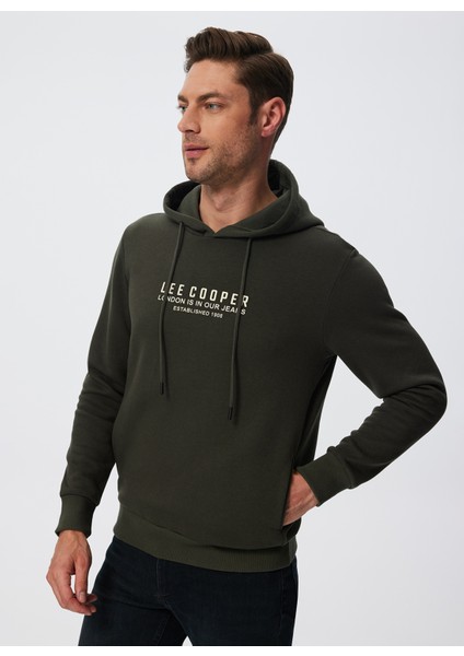Kapüşon Yaka Haki Erkek Sweatshırt 241 Lcm 241001 Faust Hakı