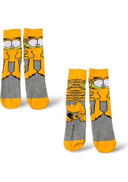 Şık ve Rahat Garfield Çizgi Film Desenli Soket Çorap