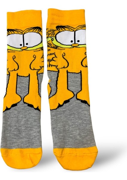 Şık ve Rahat Garfield Çizgi Film Desenli Soket Çorap fiyatları