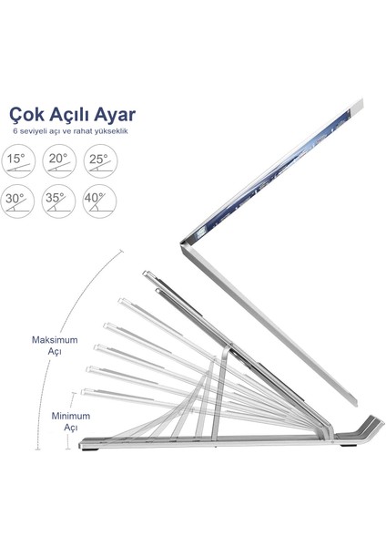 Case 4U Ayarlanabilir Macbook / Laptop Standı P1