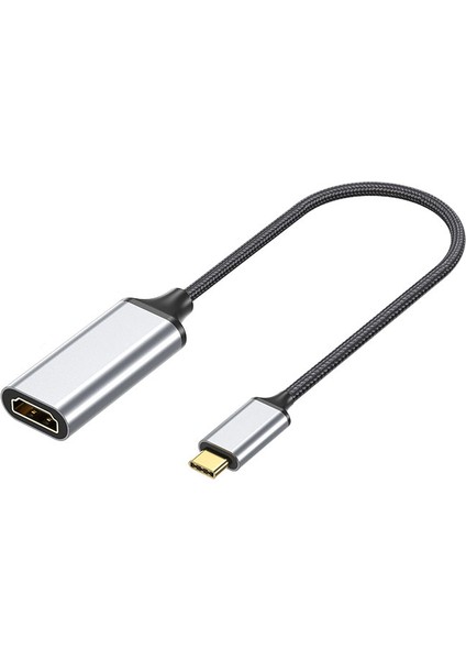 Zore QG05 8k 60 Hz Görüntü Kalitesi Type-C To HDMI Dönüştürücü 15CM-GÜMÜŞ
