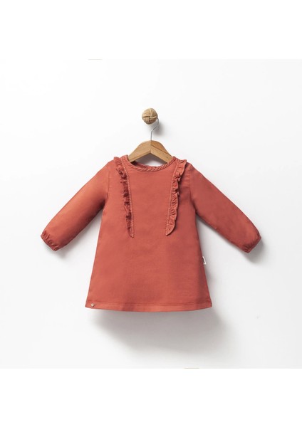 Fırfır Detaylı Kız Bebek Elbise