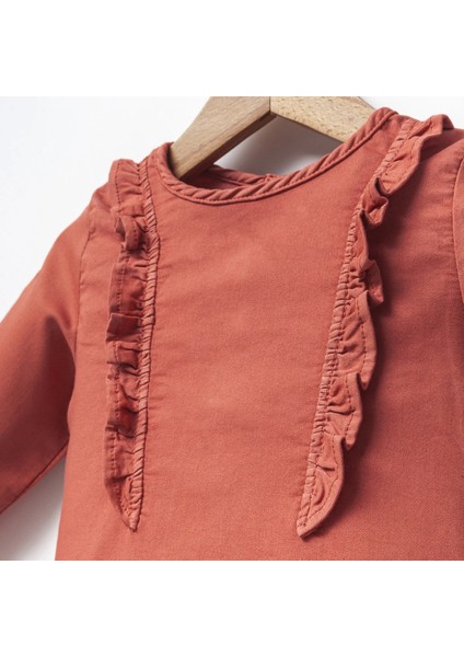 Fırfır Detaylı Kız Bebek Elbise modelleri