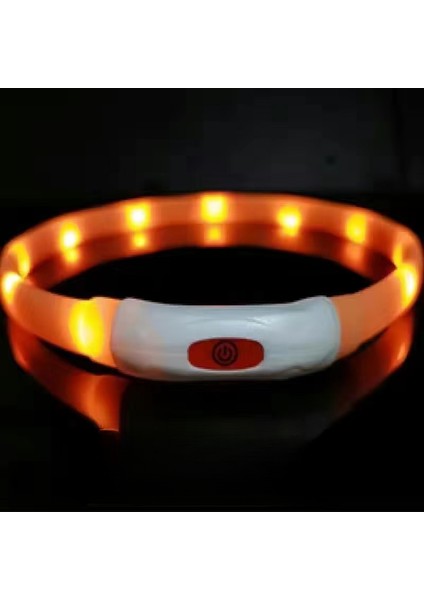 Dıy Kesilmiş Kısa Lamba Boncuklar LED Glow Yakalı Çok Renkli USB Şarj Yakalı Evcil Köpek Malzemeleri (Yurt Dışından)