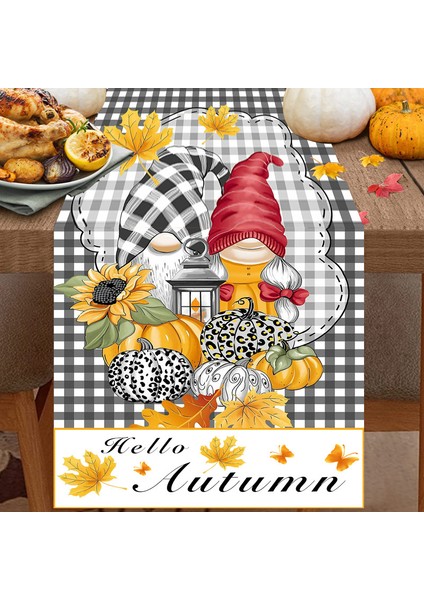 Masa Koşucu Keten Baskı Oturma Odası Masa Sehpa Festivali Dekorasyon Iskandinav Masa Bezi (Yurt Dışından)