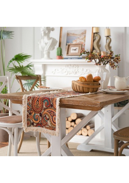 Masa Runner Jacquard Ayçiçeği Amerikan Partisi Dekorasyonu Amerikan Dekoratif Sundurma Kapağı (Yurt Dışından)
