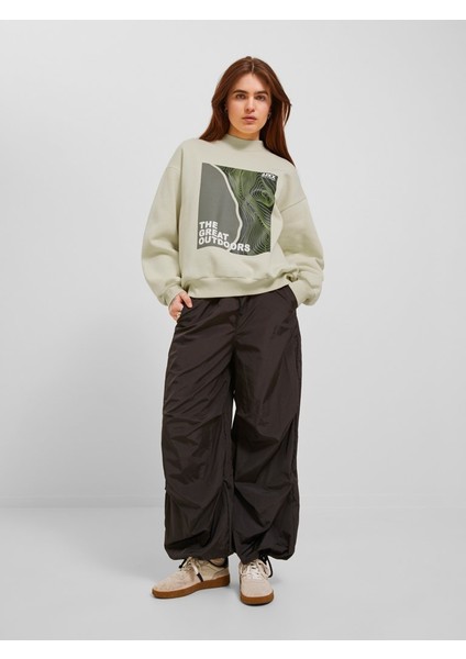 Jxella Loose Crew Ls Swt Kadın Beyaz Sweatshirt 12241324-White fiyatları