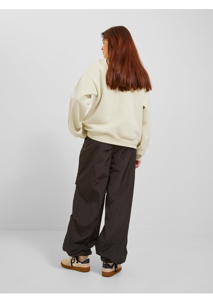 Jxella Loose Crew Ls Swt Kadın Beyaz Sweatshirt 12241324-White fırsatları