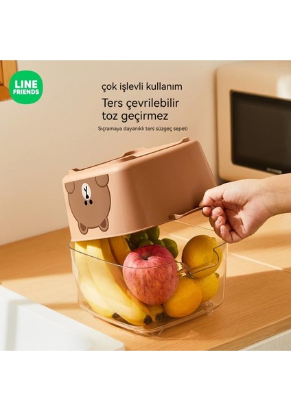 Mutfak Çizgi Film Karakteri Çift Katmanlı Bulaşıklık Sepeti (Yurt Dışından)