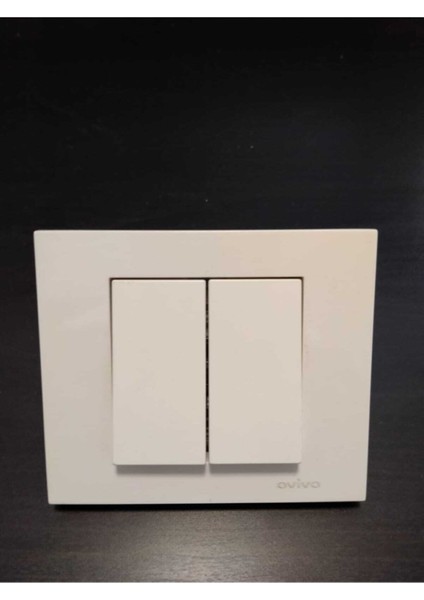 Ovivo Grano Beyaz Komitatör Ikili Anahtar Çerçeve Dahil modelleri