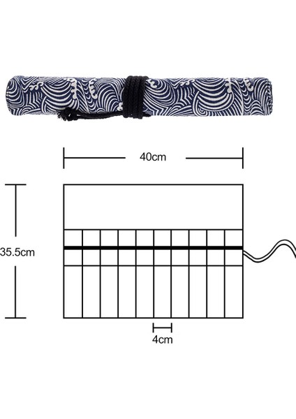 20 Yuvalı Kanvas Fırça Rulosu - Sanatçı Suluboya Yağlı Boya, 40*35.5cm (Yurt Dışından) fiyatları