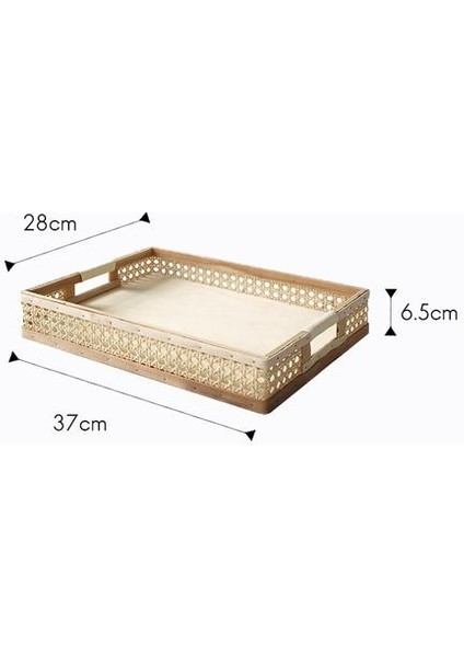 Rattan Sepet Dikdörtgen Kolu Depolama Tepsileri Ev Masa Dekorasyon Kahve / Çay / Suyu / Sunduğu Için Dekorasyon Mutfak Aksesuarı Büyük | Çanta ve Amp;sepet (Yurt Dışından) fiyatları
