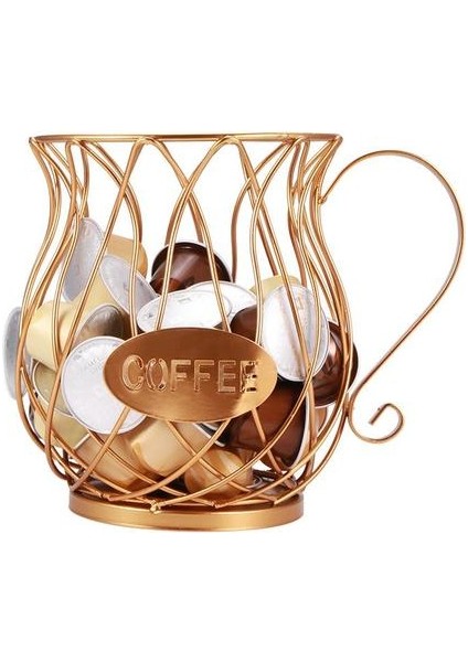 Vintage Demir Kahve Kapsül Depolama Sepeti Espresso Kahve Pod Organizatör Tutucu Siyah Kahve Fincanı Sepeti Ev Kafe Otel | (Yurt Dışından)
