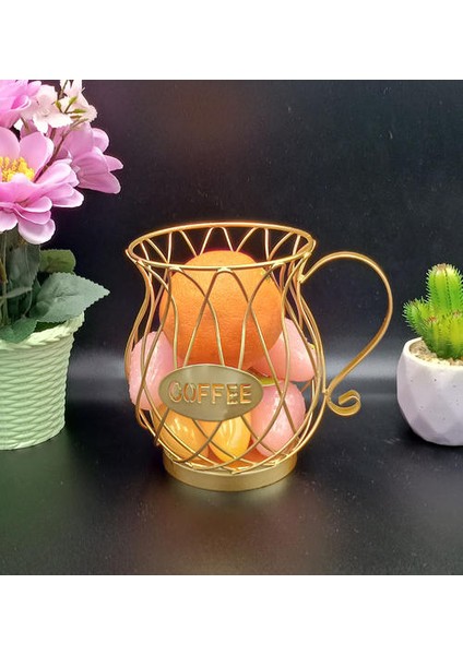 Vintage Demir Kahve Kapsül Depolama Sepeti Espresso Kahve Pod Organizatör Tutucu Siyah Kahve Fincanı Sepeti Ev Kafe Otel | (Yurt Dışından)