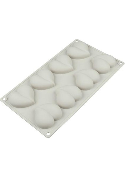 8 Kavite Kalp Silikon Kalıp Kek Dekorasyon Araçları Pişirme Cupcake Truffe Kalıplar Bakeware Formları | Tatlı Dekoratörleri (Beyaz) (Yurt Dışından)