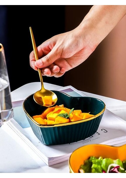 Sevimli Kalp Şeklinde Pirinç Kase Çorba Kase Ev Sofra Snack Bowl Tatlı Kase Meyve Salatası Kase Kahvaltı Küçük Kase | Kaseler (Yurt Dışından) fiyatları