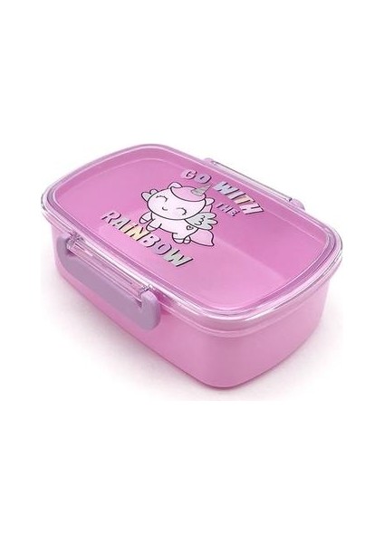 Karikatür Unicorn Öğle Yemeği Kutusu Pembe Sızdırmaz Öğrenci Çocuklar Okula Dönüş Bento Boxes Bpa Ücretsiz Ev Gereçleri Mutfak Aksesuarları | Öğle Yemeği Kutuları (Yurt Dışından)