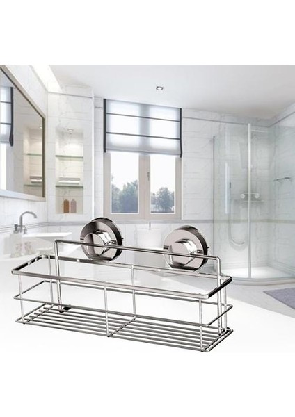 Paslanmaz Çelik Depolama Braketi Vantuz Derin Banyo Duvar Dağı Raf Şampuanı Duş Jel Tutucu Banyo Aksesuarları | Banyo Rafları (Yurt Dışından) fiyatları