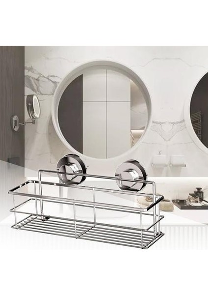 Paslanmaz Çelik Depolama Braketi Vantuz Derin Banyo Duvar Dağı Raf Şampuanı Duş Jel Tutucu Banyo Aksesuarları | Banyo Rafları (Yurt Dışından) modelleri
