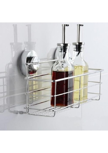 Paslanmaz Çelik Depolama Braketi Vantuz Derin Banyo Duvar Dağı Raf Şampuanı Duş Jel Tutucu Banyo Aksesuarları | Banyo Rafları (Yurt Dışından) fırsatları