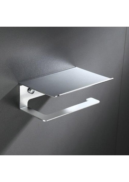 Uzay Alüminyum Tutucu Doku Rolls Depolama Raf Duvara Monte Cep Telefonu Depolama Raf Banyo Aksesuarları (Doku Kutuları (Yurt Dışından) fiyatları