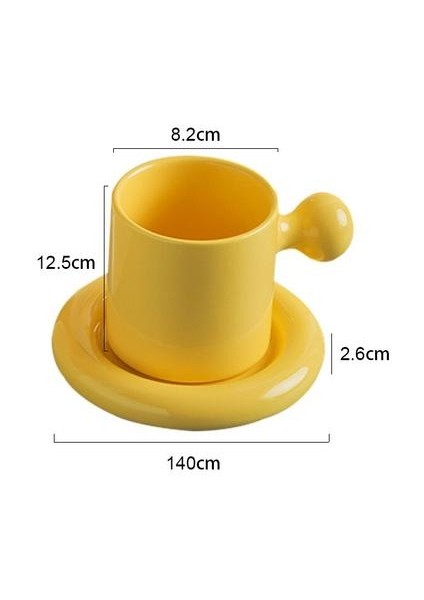 Yomdid Macaron Renkli Kahve Fincanı Suni Yaratıcı Seramik Fincan Kahve Kupa Pratik Süt Çayı Içme Kupası Daire Seti Drinkware | Kahve Kupası ve Amp;tabak Setleri (Yurt Dışından)