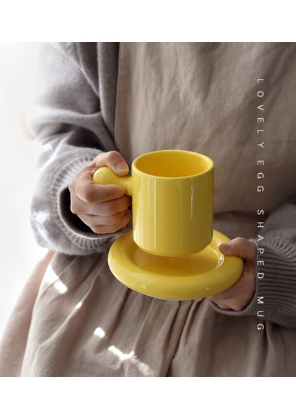 Yomdid Macaron Renkli Kahve Fincanı Suni Yaratıcı Seramik Fincan Kahve Kupa Pratik Süt Çayı Içme Kupası Daire Seti Drinkware | Kahve Kupası ve Amp;tabak Setleri (Yurt Dışından)