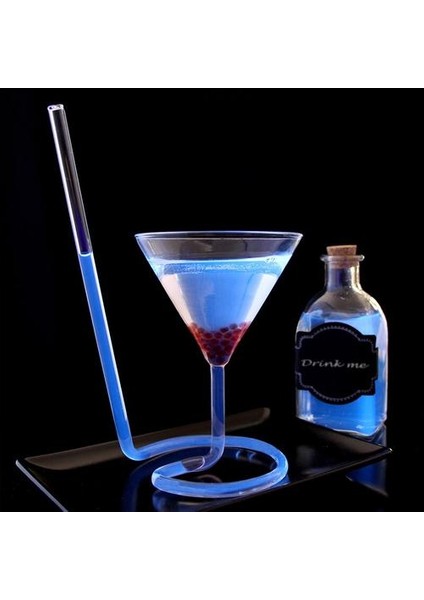 Yaratıcı Vida Spiral Saman Molekülü Kokteyl Cam Bar Parti Üçgen Goblet Martini Champagne Coupes Vaso Şarap Kadehi Takılar | Kokteyl Camı (Yurt Dışından)