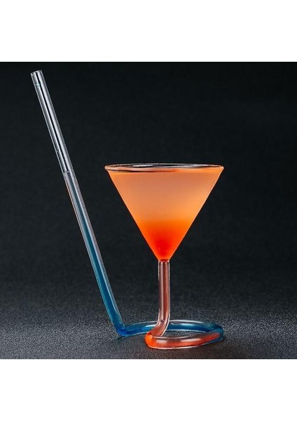 Yaratıcı Vida Spiral Saman Molekülü Kokteyl Cam Bar Parti Üçgen Goblet Martini Champagne Coupes Vaso Şarap Kadehi Takılar | Kokteyl Camı (Yurt Dışından)