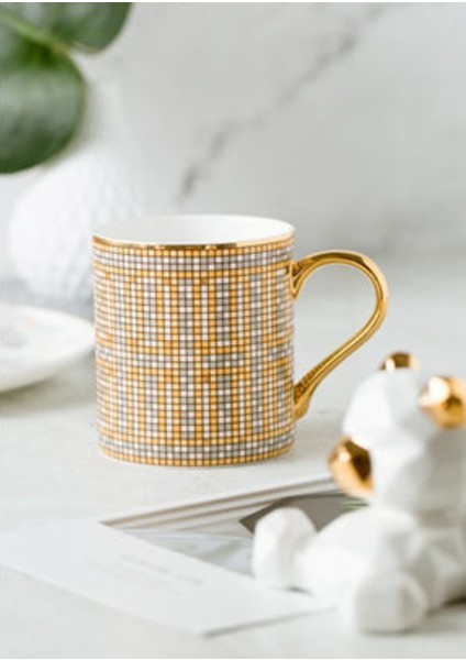 Rüzgar Nordic Altın Lüks Seramik Kupalar Ingiliz Rüzgar Hediye Bardaklar Öğleden Sonra Çay Bardak Severler Kahve Fincanları ZH13 | Teacups (Yurt Dışından)