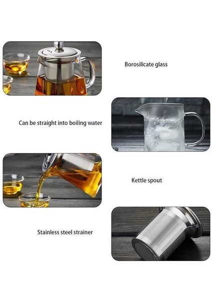 Isıya Dayanıklı Cam Demlik Gaz Sobası Indüksiyon Ocak Temizle Su Kettle Kung Fu Demlik ile Demlik Filtresi Puer Oolong Çaydanlık | Çaydanlıklar (Yurt Dışından)