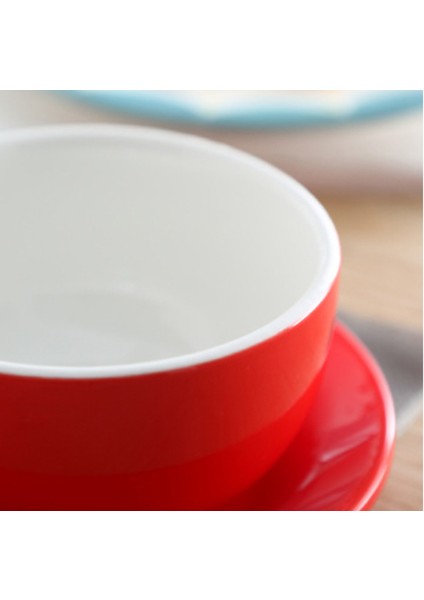 Büyük Kapasiteli Yaratıcı Kahve Kupalar Avrupa Tarzı Kahve Fincanı ve Daire Seti Latte Kupası Siyah Çay | Kahve Kupası ve Amp;tabak Setleri (Yurt Dışından)