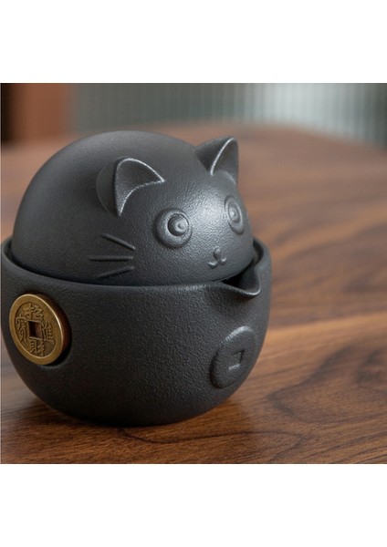Kedi Serisi Seyahat Taşınabilir Seramik Çay Seti ile Çay Pot ile Çay Bardaklar Seyahat Çantası Ofis Ev Seyahat Yu Home | Teaware Setleri (Yurt Dışından)