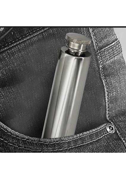 Gümüş Açık Hip Flask Ev Küçük Klasik Viski Taşınabilir Hip Şişesi Mühürlü Kavanoz Şişeler (Yurt Dışından)