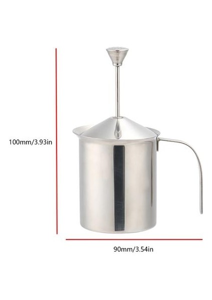 Bahar Manuel Süt Froother Cafe Cappuccino ile 400ML Paslanmaz Çelik Süt Frother (Yurt Dışından)