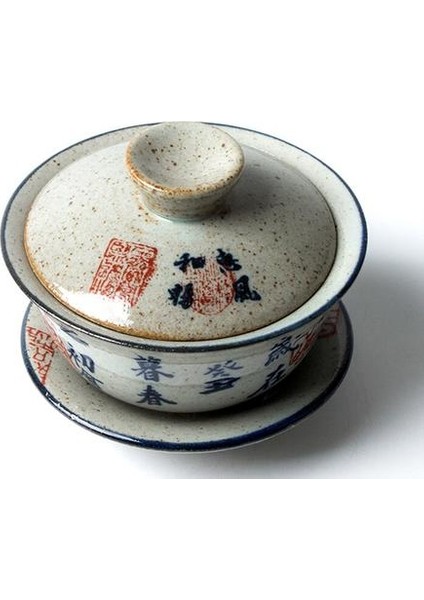 120 ml Çin Kaligrafi Gaiwan Çay Çömlekçilik Tureen Için Kapaklı Teaware Kung Fu Çay Töreni Set Kahve Kupalar Kaseler Chawan | Çay Tureen (Yurt Dışından)